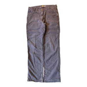 Navy Carhartt workwear pants - relaxed fit, straight leg 

34/32